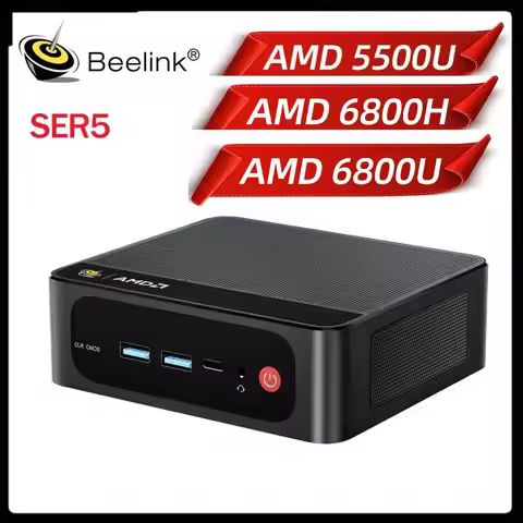 Desktop Gaming Computer Beelink Mini PC SER5 MAX AMD Ryzen R7 6800H 6800U R5 5500U 16GB 32GB 500GB 1