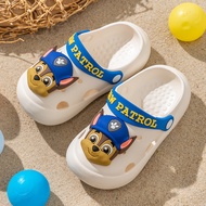 Boys' Paw Patrol Hole Shoes Summer Closed Toe Non-Slip Indoor Soft Bottom Small and Medium Baby Outer Wear Beach Slippers Women