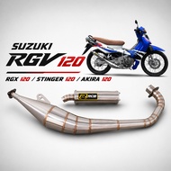 RCB Exhaust Racing SUZUKI RGV 120 RGX 120 STINGER 120 AKIRA 120 Full Stainless Side Type Exhaust