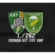 1-262 German Key Coy AMF FschJgBtl 262 Company A-E Bundeswehr T-Shirt Cotton 1 Round Neck Short Slee