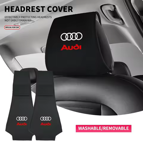 Car Logo Seat Backrest Headrest Cover Pillow Towel for Audi A3 A4 B8 8P B9 8V B6 A5 B7 A1 A6 C6 Q3 Q