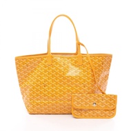 【二手】Goyard GOYARD Louis PM 手提包，黃/ブラウンPVC 塗層帆布皮革，女士款，二手 A