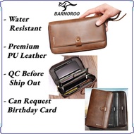 BABORRY Man Wallet Men Clutch Hand Bag Syntheti Leather Dompet Lelaki Kulit Beg Tangan Kulit Beg Dui