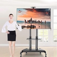 TV stands TV Cart TV Floor Stand For 32-70 Inch Plasma/Lcd/Led Screen, Mobile With Rolling Wheels Piece Base With Upper And Lower Trays, Adjustable Height Universal Max 75 Kg