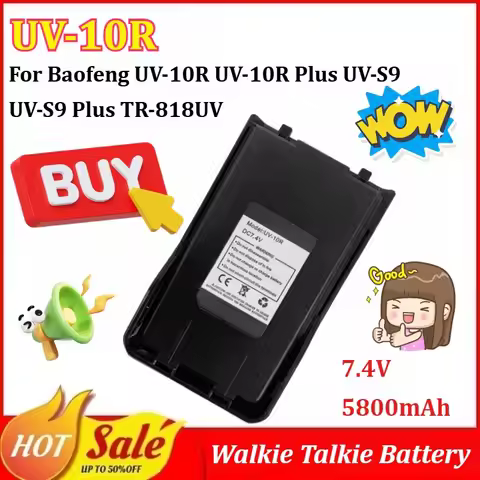New UV-10R 7.4V 5800mAh Walkie Talkie Batteries for Baofeng UV-10R UV-10R Plus UV-S9 UV-S9 Plus TR-8
