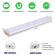 USB LED ชาร์จตู้เสื้อผ้าห้องครัวแสง 24LEDs Motion Sensor ไร้สาย LED ภายใต้คณะรัฐมนตรีไฟสำหรับตู้เสื้อผ้าตู้เสื้อผ้าตู้