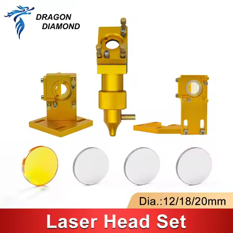 K Series CO2 Laser Head Set With USA CVD Znse Lens +Mirrors for 2030 4060 K40 Laser Engraving Cuttin