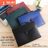 (1 Piece) Deli 5557 12-compartment Glossy Book Strap Documentbag