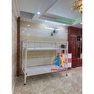 Giường Sắt 2 Tầng cao cấp MÀU TRẮNG 1mx2m