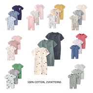 3Pcs/Pack Baby Girls Boys 100% Cotton Rompers Zippeer Two Way Summer Newborn Cartoon Short Sleeve Cl