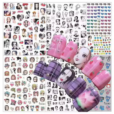 TSC-322 bunny gir NANA adult anime, nightclub style 3D Nail Art Sticker Stamp Decal for DIY Nail Fas