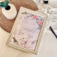 結婚書約【格拉斯五月玫瑰】畫框組-三入/可加購框- 水彩風 花卉