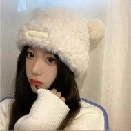 Fashion Bear Ear Knitted Hat, Korean Fashion Hat, Adult Fur Women's Hat, Premium Imported Women's Ha