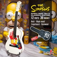 Simpson กีต้าร์คลาสสิค 12 ข้อ Guitar ECG11-3601-WH/S 36  (สีขาว) แถม กระเป๋ากีต้าร์ 38" Simpson NCG3