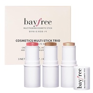 3 PCS Makeup Cream Contour Stick Set Highlighter Stick & Bronzer Stick & Blush Stick Long Lasting Na