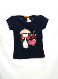 Atasan kaos anak perempuan bergambar cute catty ciono