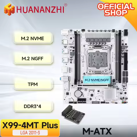 HUANANZHI X99 4MT plus LGA 2011-3 Xeon Motherboard - DDR3 Memory Support NVMe SATA for Gaming & Busi