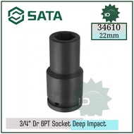 Long Socket Wrench 3/ 4 36 mm 6PT Impact Deep Socket 34610 Sata Tools