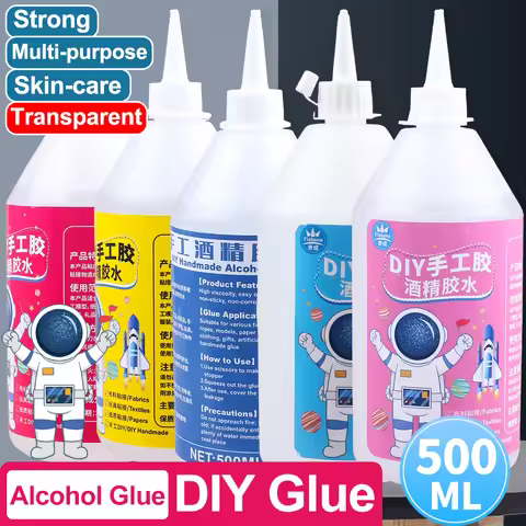 500ML Bottle Alcohol Glue Super Strong Adhesive Acrylic Fabric Foam Cardboard DIY PVA Craft Paper Wo
