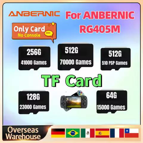 For ANBERNIC RG405M TF Card Memory Card Handheld Game Consoles 512G PS2 PSP Classic Pre-install Retr