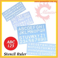 English Alphabet Stencil Ruler  ABC Ruler (STENCIL ALPHABET) / Pembaris Abc | 模板尺