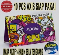 CS7 10 Pcs Kartu Perdana Axis Axiata Xl IM3 Telkomsel Viral Murah Prabayar Segel Siap Pakai