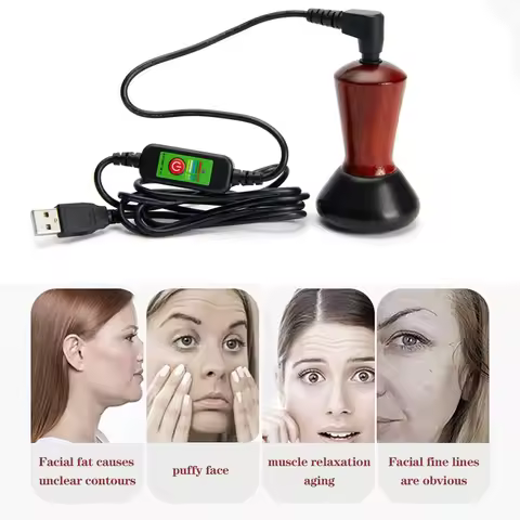 Volcanic Hot Stone Massager Guasa Natural Hot Stone Needle Back Neck Facial Massager Spa Relax Muscl