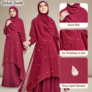 Jubah Abaya Dress Wanita Muslimah Raya Baju Kebaya  Ironless Jubah Muslimah Murah Cantik Jubah Abaya