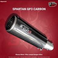silencer only knalpot racing 3 suara 3tech spartan gp3 - carbon manual 250cc