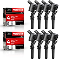 MAS Ignition Coil DG508 & Motorcraft Spark Plug SP479 compatible with Ford Lincoln Mercury 4.6L 5.4L