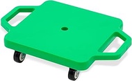 Kids Sitting Scooter Board with Universal Wheels Safety Plastic Scooter for Kids Ages 6-12 Manual Sport Scooters with Handles for Gym Class(Green)