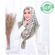 Tudung Bawal satin printed Bidang45 Laimizz