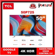 [FOR KLANG VALLEY ONLY] TCL 50P725 50'' 4K UHD Android Smart Ai TV Android 11 / MEMC / Dolby Atmos / Dolby Audio (REPLACE 50P715)