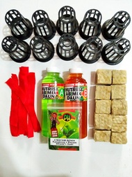 Paket Hidroponik Pemula 5 IN 1 : Nutrisi AB Mix cair Rockwool Net Pot Benih Sayur Kain Flanel dan ka