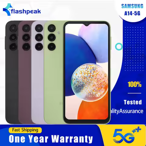 Original Samsung Galaxy A14 A146P 5G Mobile Phone Dual SIM 4GB+64GB 90Hz 6.6" 50MP+2MP+13MP Dimensit