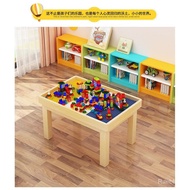 Children's Building Block Table Multi-Functional Study Table Solid Wood Sand Table Compatible with Assembled Toy Table