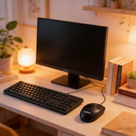 Logitech M100R Wired USB Mouse 1000 DPI Optical Tracking Plug&Play Ambidextrous For PC Laptop Office