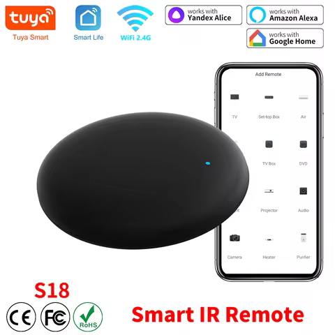 Tuya WiFi IR Remote Control Smart Universal for TV Air Conditioner Alexa Remote Control Work with Go