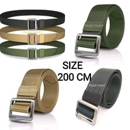 Men's Belts TACTICAL Canvas BELT 200cm Length Buckle JUMBO MEN BELT