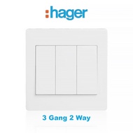 HAGER MUSE SERIES 3 GANG 2 WAY SWITCH