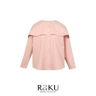 AW25 Raku Cape Layer Shirt เสื้อเชิ้ตทรงคลาสสิก ด้วยการซ้อนโอเวอร์เลเยอร์ BL-8250915 (PINK)