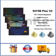 Akko 5075B Plus V2 Wireless Mechanical Keyboard 75% RGB Hot Swappable Custom Keyboard with Knob