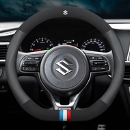ปลอกหนังหุ้มพวงมาลัยรถยนต์ ระบายอากาศ สําหรับ Suzuki Swift Grand Vitara Jimny Ertiga SX4 Alto Ciaz D