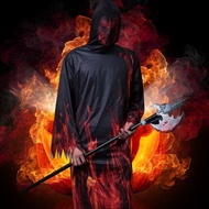 Cosplay Clothing Men Spooky Halloween Fire Grim Reaper Costume