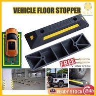 【Local shipment】54cm Rubber Stopper Double Stop Solid Parking Stopper Rubber Wheel Stopper Garage Ru
