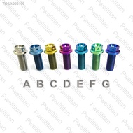 ❁ﺴ 1 PCS Titanium Ti M10 X 20/30mm Motorcycle Modification Disc Brake Bolt Hexagon Flange Head Screw Fastener