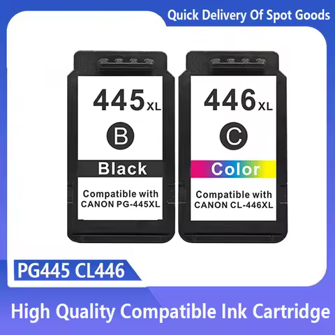 Compatible PG-445 PG445 CL-446 XL Ink Cartridge for Canon PG 445 CL446 for Canon PIXMA MX494 MG2440 