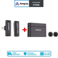 Amgras SoundMeta II Mikrofon Wayarles Ultra Lavalier Membatalkan Bunyi Siaran Langsung Ultra-Ringan/
