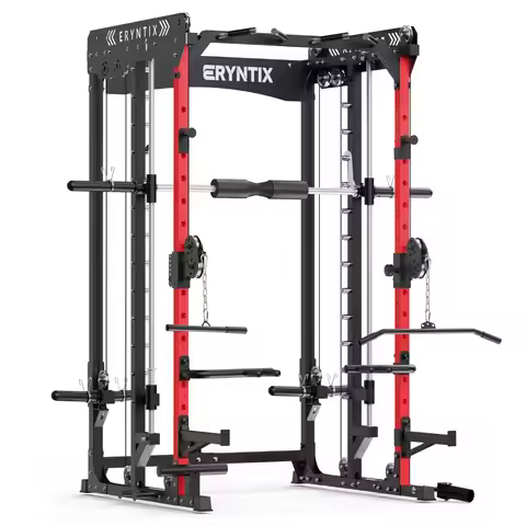 Power Rack Smith Machine 2600LBS All-in-One Cage Cable Crossover Heavy-Duty Squat Rack 84'' Home Gym