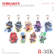 FORSAKEN KEYCHAIN PIN AND STICKER | ROBLOX Keychain Pin Sticker Elliot Chance Mafioso Itrapped C00lk